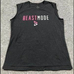 Beast Mode Cutoff Sleeve Graphic T-Shirt